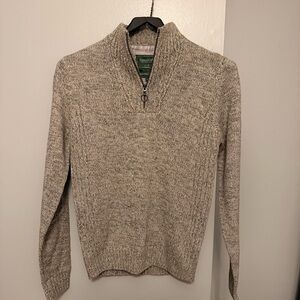 Emerald Isle Weaving Wool Blend Quarter Zip Pullover Doolin Sweater Small NWT